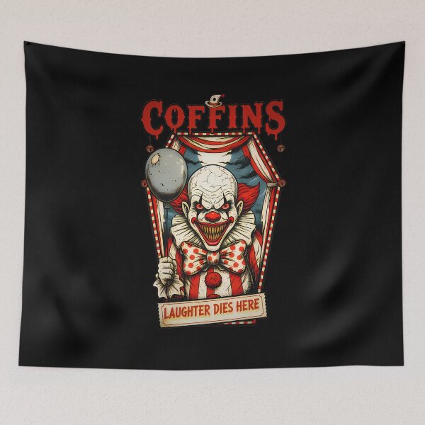 Item preview, Laughter Dies Here - Creepy Clown Horror designed and sold by CoffinsArt.