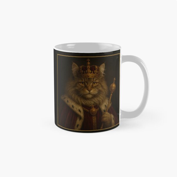 Artikelvorschau, Maine Coon King: Porträt einer königlichen Hauskatze entworfen und verkauft von Fort Galaxy.