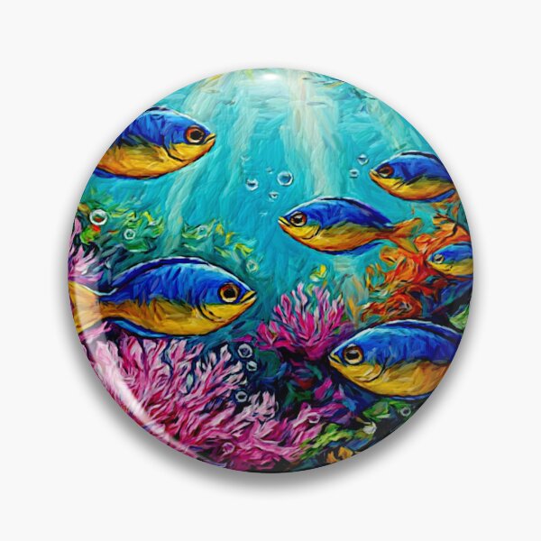 Item preview, Kupang damselfish (Chrysiptera hemicyanea)#2 designed and sold by Helios Be. Lavsh.