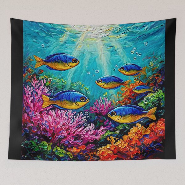 Item preview, Kupang damselfish (Chrysiptera hemicyanea)#2 designed and sold by Helios Be. Lavsh.