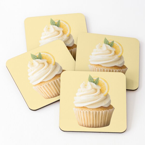 Item preview, Watercolor Lemon Cupcake designed and sold by Violet Peonies.