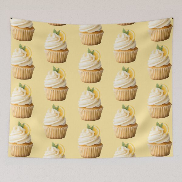 Item preview, Watercolor Lemon Cupcake designed and sold by Violet Peonies.