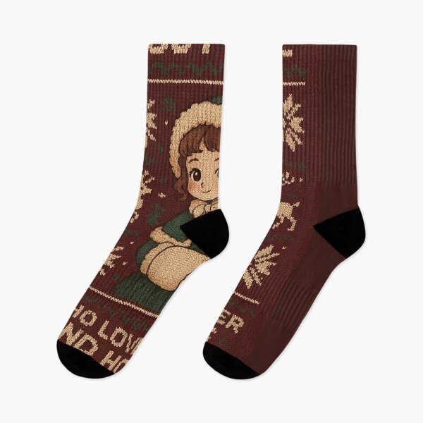 Item preview, Just A Girl Who Loves Winter & Holidays - Ugly Christmas Sweater designed and sold by MAGICKEY2024.