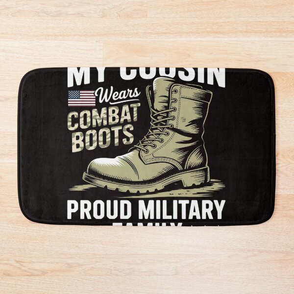 Item preview, My Cousin Wears Combat Boots Dog Tags Proud Military Family Men Women Girls Kids designed and sold by MelSurf.