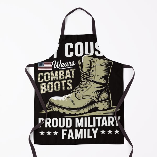 Item preview, My Cousin Wears Combat Boots Dog Tags Proud Military Family Men Women Girls Kids designed and sold by MelSurf.