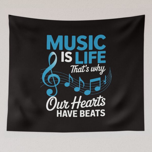 Item preview, Music Is Life That's Why Our Hearts Have Beats designed and sold by MelSurf.