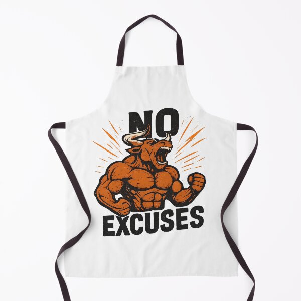 Aperçu de l'œuvre Image motivante de musculation « Pas d'excuses » créée et vendue par retroman78.
