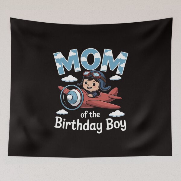 Item preview, Mom Of The Birthday Boy Airplane Pilot Flying Family designed and sold by MelSurf.