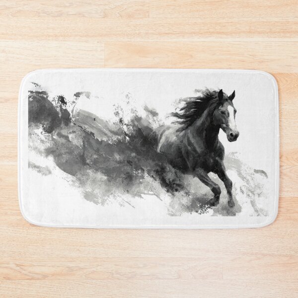 Item preview, A traditional Chinese ink painting of a galloping horse, designed and sold by Meikis.