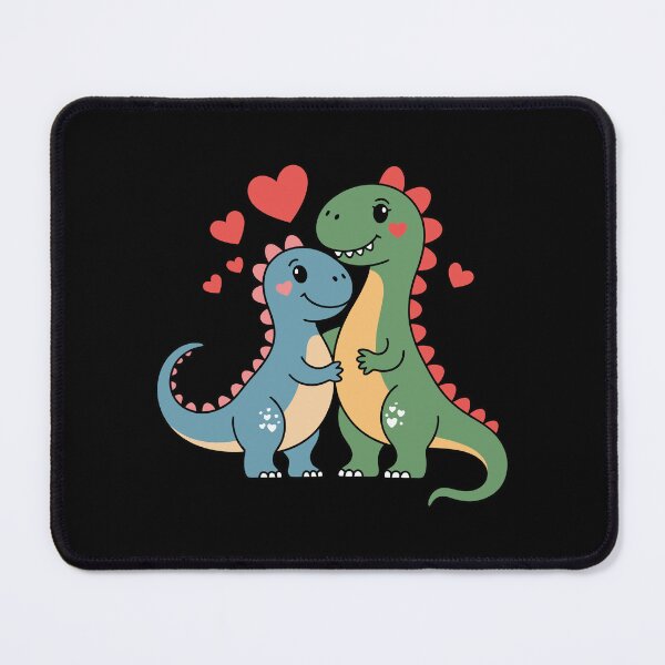 Item preview, Dinosaur Couple with Hearts designed and sold by jkrphoto.