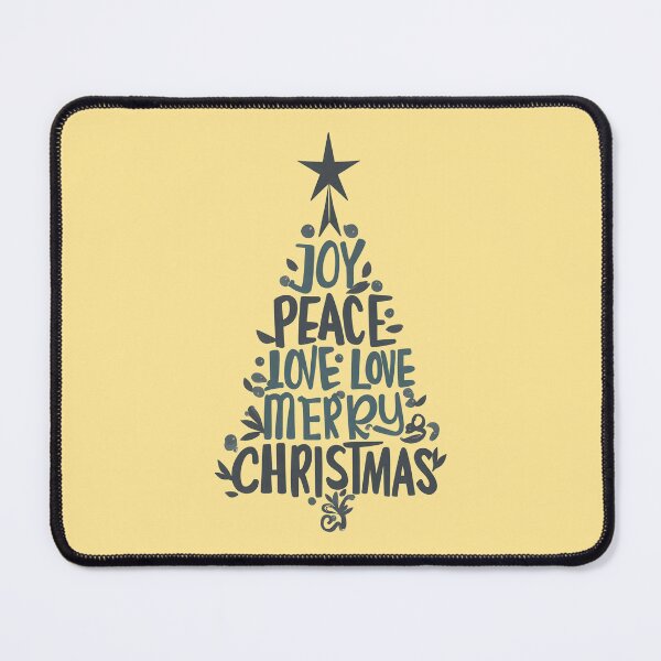 Item preview, Joy Peace Love Merry Christmas Typographic Tree, Hand Lettering Holiday Sentiments designed and sold by DoceVaga.