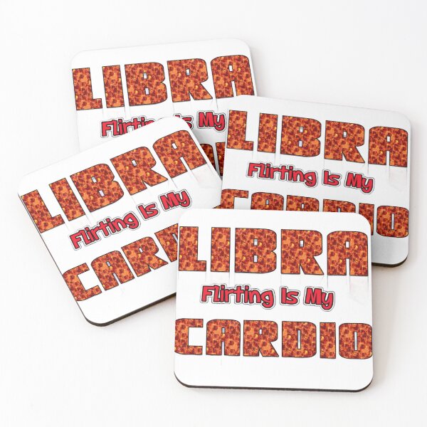 Item preview, libra flirting is my cardio typography colorful funny designed and sold by SmashingDeals.