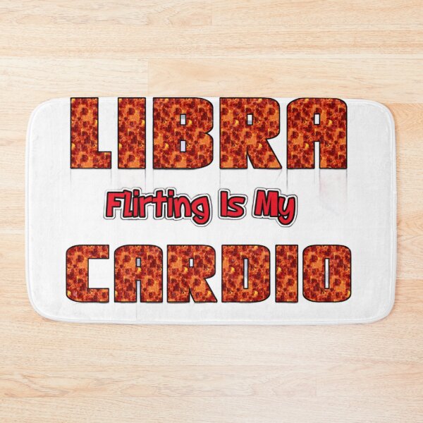 Item preview, libra flirting is my cardio typography colorful funny designed and sold by SmashingDeals.