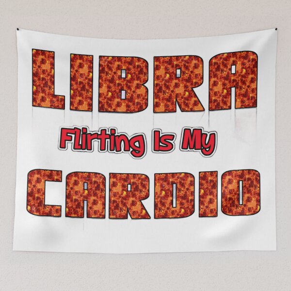 Item preview, libra flirting is my cardio typography colorful funny designed and sold by SmashingDeals.