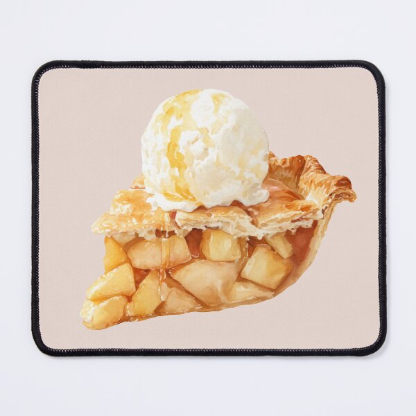 Item preview, Slice of Apple Pie Topped with a Scoop of Vanilla Ice Cream designed and sold by Violet Peonies.