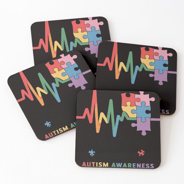 Item preview, Live Love Accept Autism Awareness  Puzzle HeartBeat designed and sold by MelSurf.