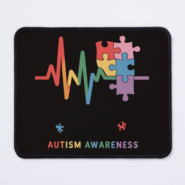 Item preview, Live Love Accept Autism Awareness Puzzle HeartBeat designed and sold by MelSurf.