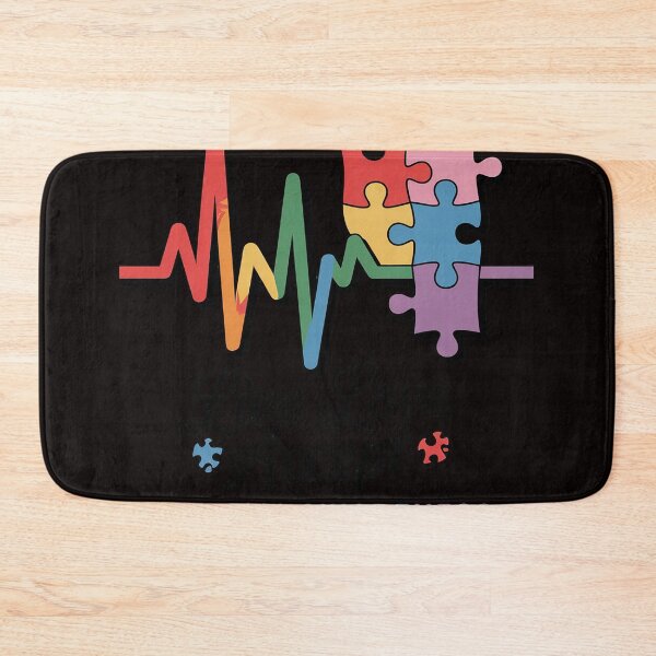 Item preview, Live Love Accept Autism Awareness  Puzzle HeartBeat designed and sold by MelSurf.