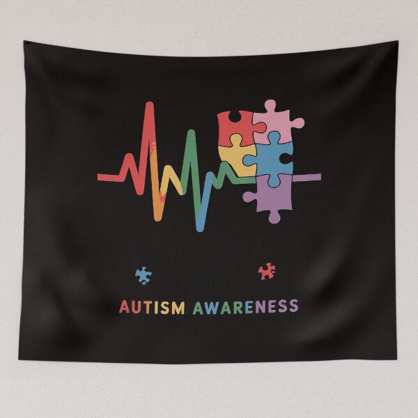 Item preview, Live Love Accept Autism Awareness  Puzzle HeartBeat designed and sold by MelSurf.