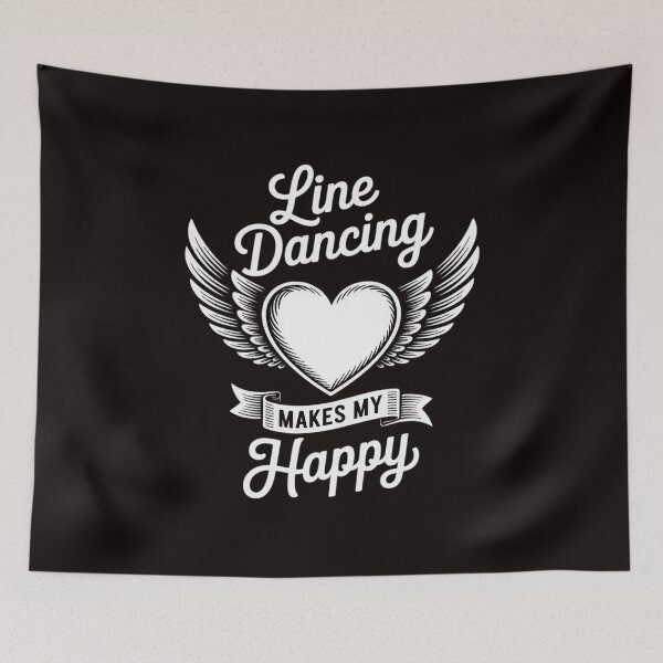 Item preview, Line Dancing Makes My Heart Happy - Country Western Dancer designed and sold by MelSurf.