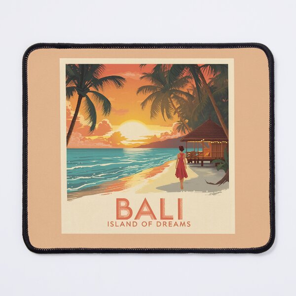 Item preview, Bali Sunset Escape Vintage Travel Poster – Tropical Beach Paradise Wall Art designed and sold by Eclipse 3699.