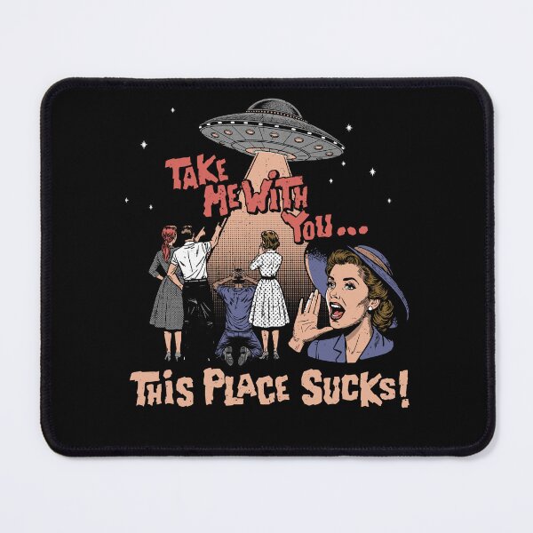 Item preview, Vintage Sci-Fi Aliens UFO Take Me With You designed and sold by Nerd Shizzle.