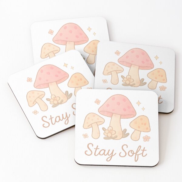 Item preview, Stay Soft Cottagecore Cute Mushrooms Wholesome Quote designed and sold by retroman78.
