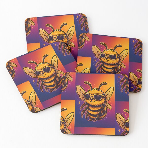 Item preview, Futuristic Kawaii Cyber Bee – Cute Neon Honeycomb Robot Bee | Adorable Sci-Fi Insect Art for Stickers, Apparel & Gifts designed and sold by AyoubCreativeLab.