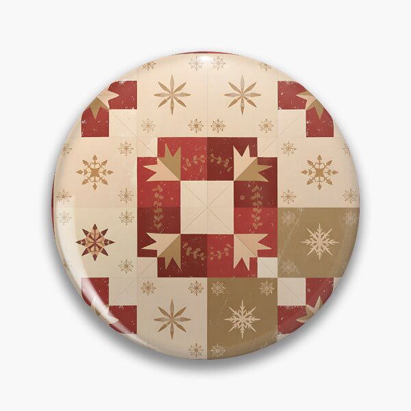 Item preview, Rustic Holiday Quilt Tiles – Warm Winter Quilt Patchwork Design designed and sold by DesignMyHeart.
