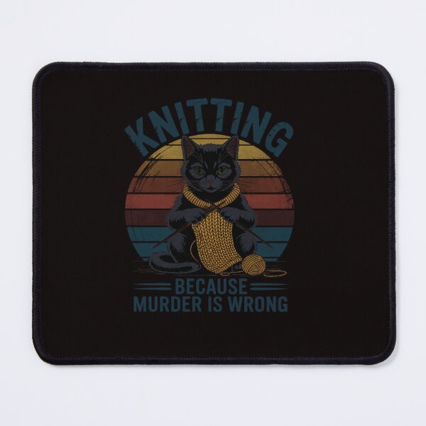 Item preview, Knitting Because Murder Is Wrong Knitting Lover Knitter designed and sold by ControlCenter.