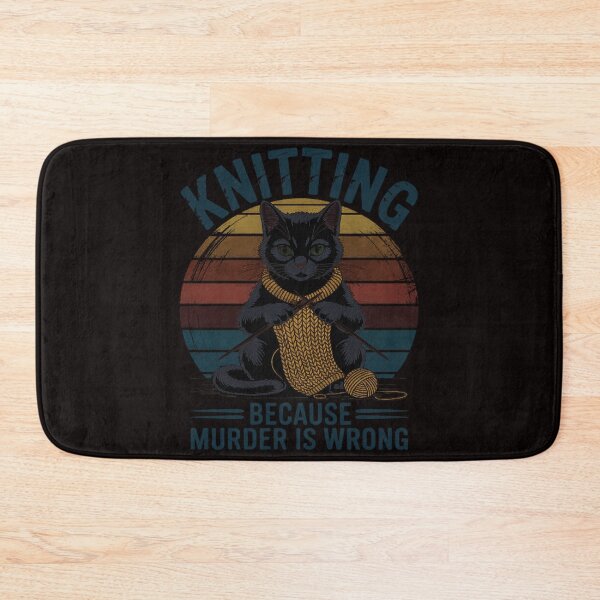 Item preview, Knitting Because Murder Is Wrong Knitting Lover Knitter designed and sold by ControlCenter.