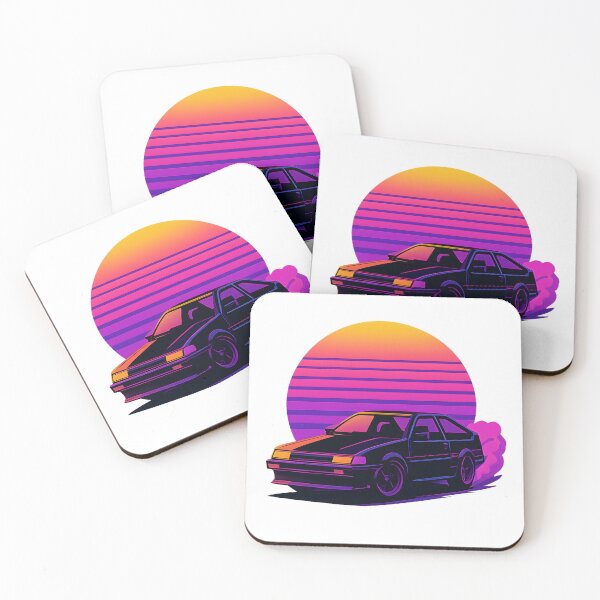 Item preview, Retro Synthwave Drift Car AE86 Sticker designed and sold by Joyfulimaginery.