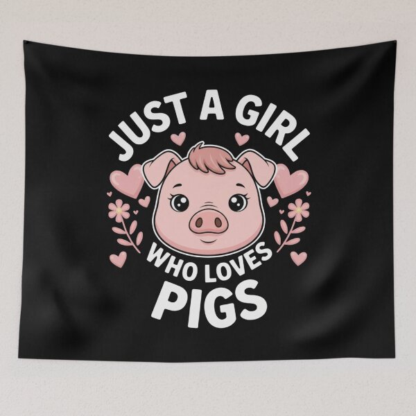 Item preview, Just A Girl Who Loves Pigs Piglet Farmer Farming Countryside Barnyard designed and sold by Gogetgiggles.