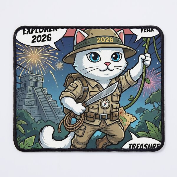 Item preview, Elegant Dancing Cat Couple New Year 2026 Party | Luxury Gold Celebration designed and sold by E-SarnEdge.