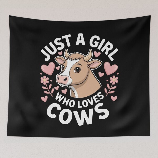 Item preview, Just A Girl Who Loves Cows Farmer Farming Livestock Dairy Rancher designed and sold by Gogetgiggles.