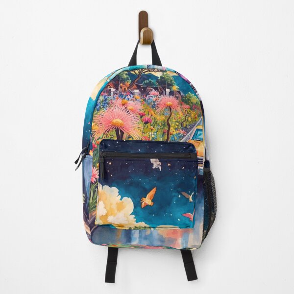 Item preview, Car on Floral Road and Birds designed and sold by Modern-Tropical.