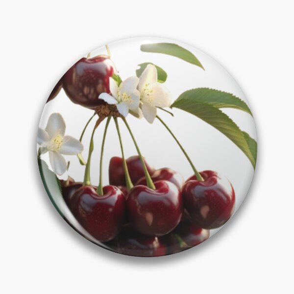 Item preview, Ripe Red Cherries with Blossoms designed and sold by TFM-Fashion.
