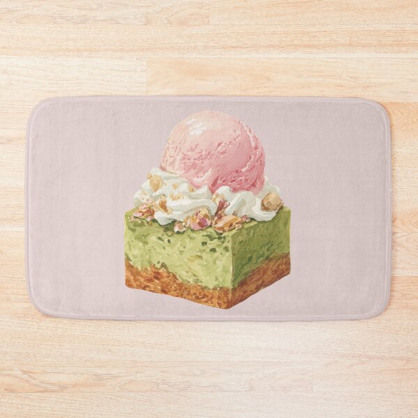 Item preview, Match Blondie Square Topped with Strawberry Ice Cream designed and sold by Violet Peonies.