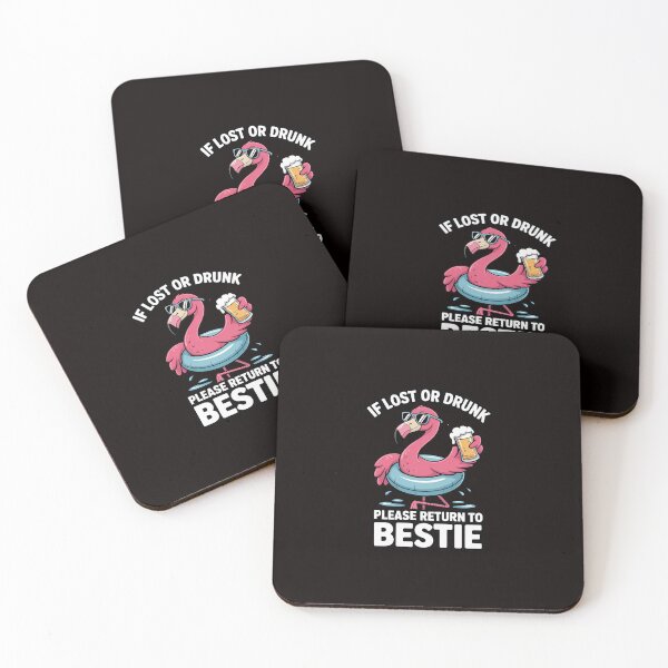 Item preview, If lost or drunk please return to my bestie Couple Flamingo designed and sold by ControlCenter.