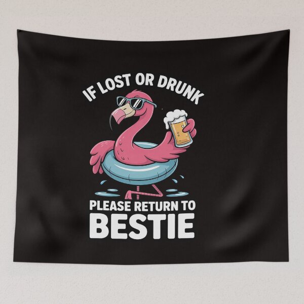 Item preview, If lost or drunk please return to my bestie Couple Flamingo designed and sold by ControlCenter.
