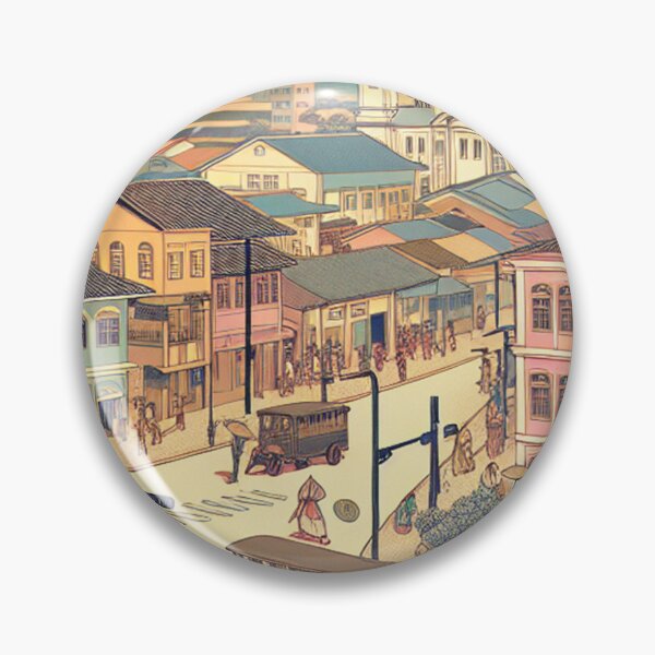 Item preview, Guarulhos Brazil Ukiyo-e Landscape – Edo-Style Clouds, Flora & Cultural Fusion designed and sold by Vandy Fullam.
