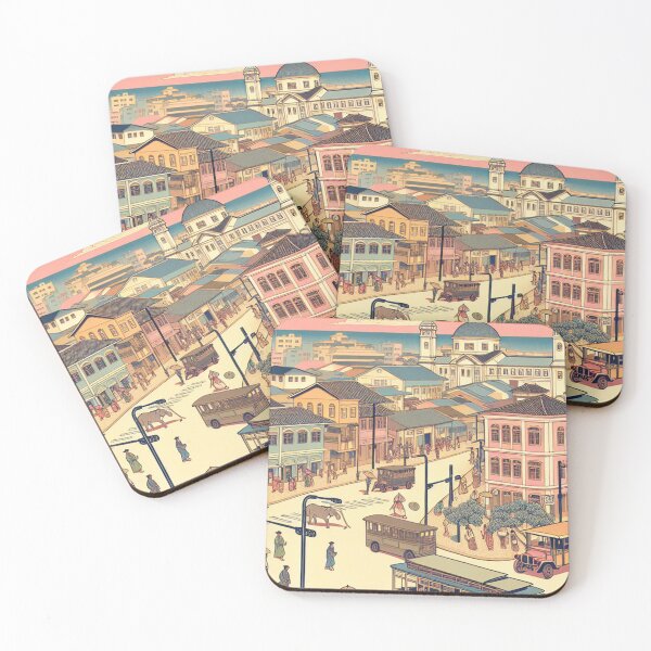 Item preview, Guarulhos Brazil Ukiyo-e Landscape – Edo-Style Clouds, Flora & Cultural Fusion designed and sold by Vandy Fullam.