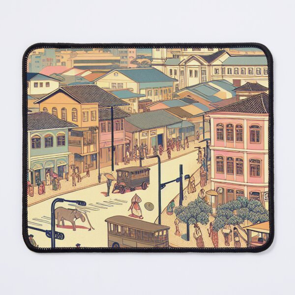 Item preview, Guarulhos Brazil Ukiyo-e Landscape – Edo-Style Clouds, Flora & Cultural Fusion designed and sold by Vandy Fullam.