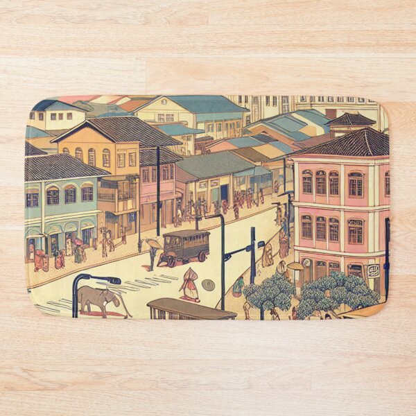 Item preview, Guarulhos Brazil Ukiyo-e Landscape – Edo-Style Clouds, Flora & Cultural Fusion designed and sold by Vandy Fullam.