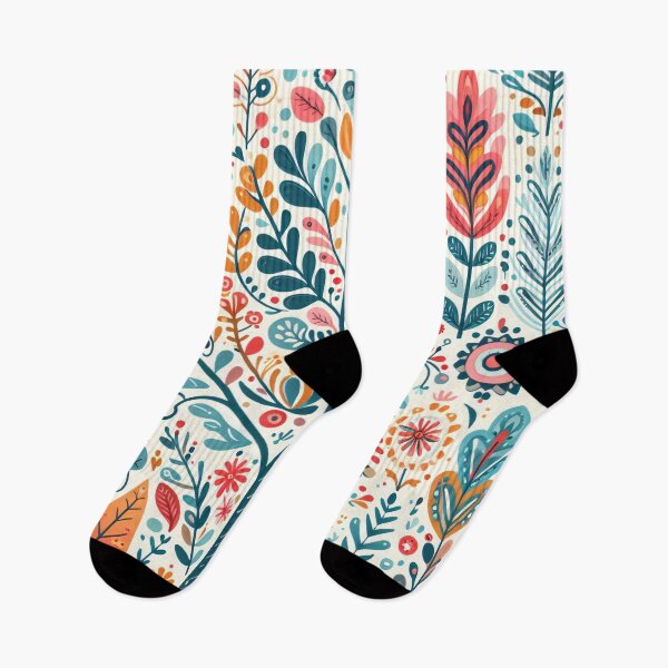 Item preview, Scandinavian Folk Art floral pattern with central tree by heidiannemorris © designed and sold by FOLK ART FUSION by heidiannemorris.