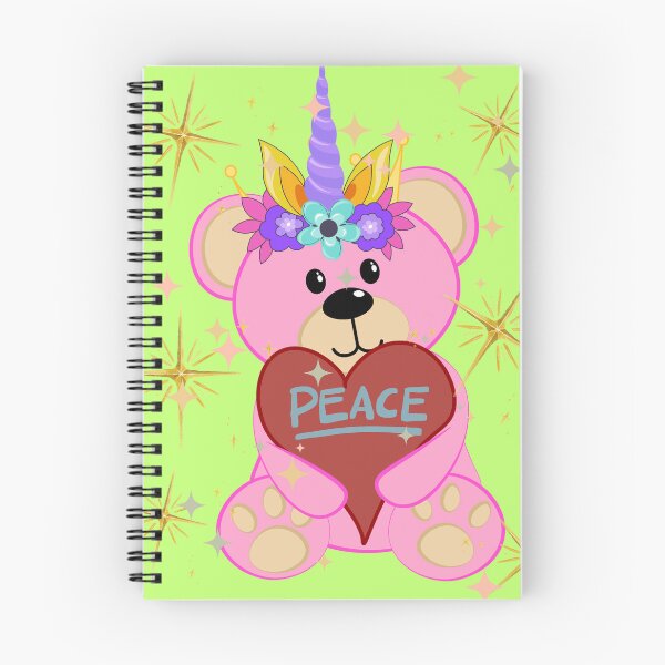 Item preview, Peace Unicorn Bear - Cute Pink Teddy with Heart designed and sold by Extremeallie.