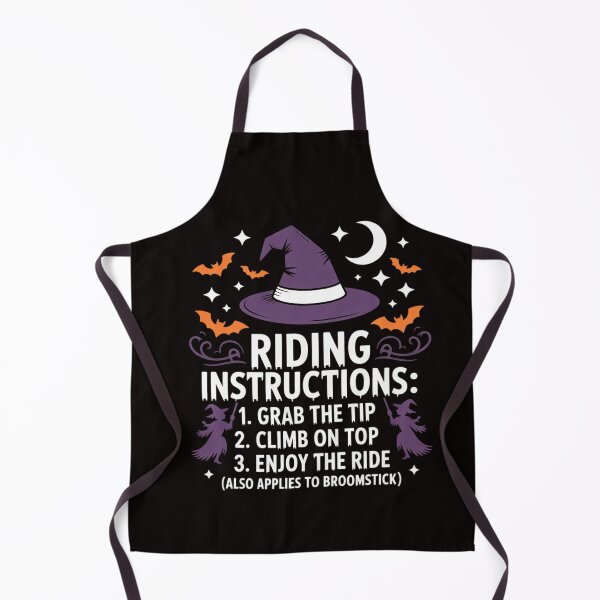 Item preview, Halloween Adult Sarcasm Humor Witch Riding Instruction designed and sold by RatCurry.