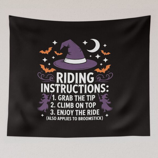 Item preview, Halloween Adult Sarcasm Humor Witch Riding Instruction designed and sold by RatCurry.