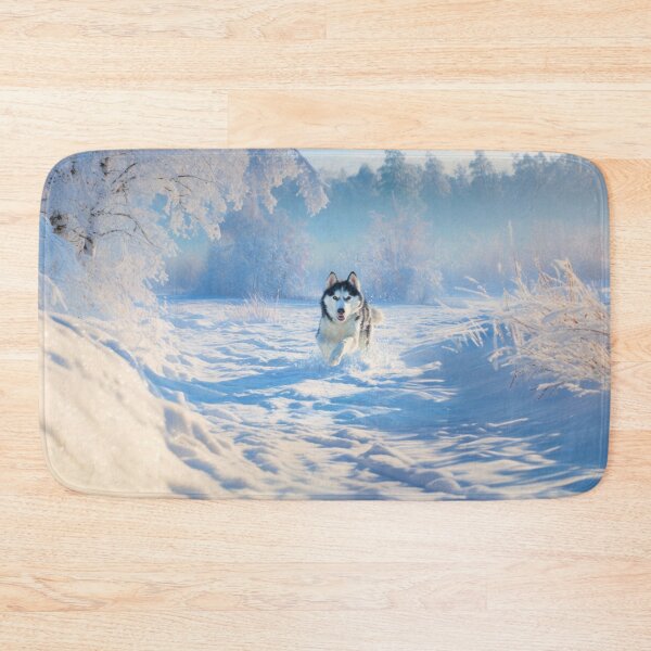 Item preview, A Siberian Husky dashing through fresh snow, Dogs in Motion designed and sold by CDC40.