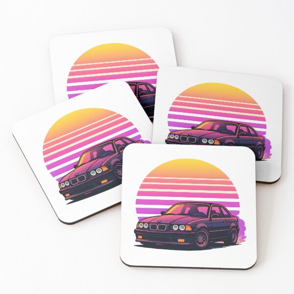 Item preview, Retro Synthwave Drift Car Sticker designed and sold by Joyfulimaginery.